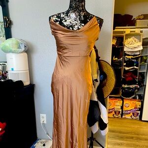 Cowl Neck maxi dress Satin